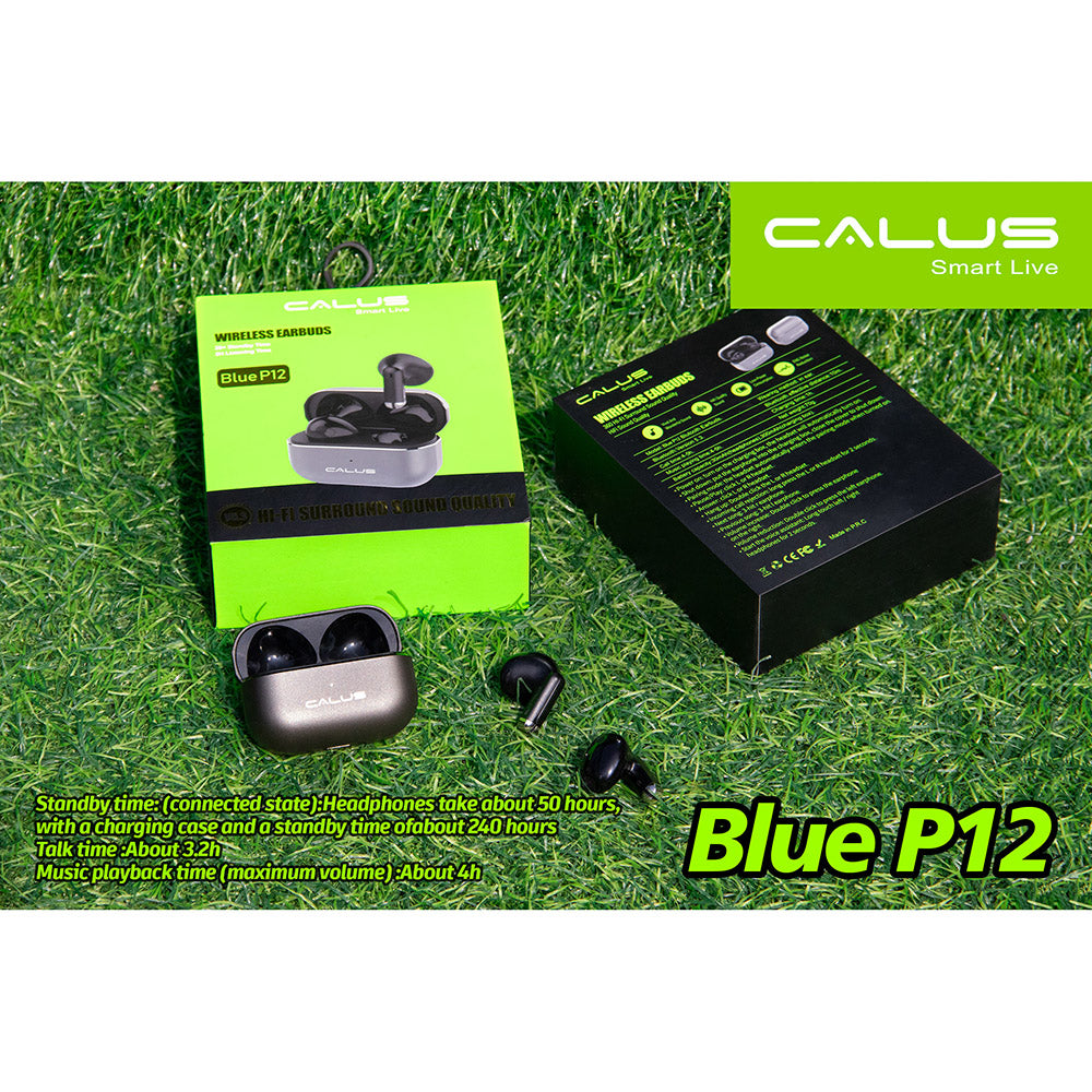 Calus Blue P12 Next Level Bass Bluetooth Wireless Earbuds